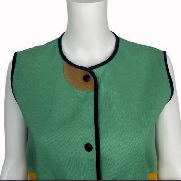 Moving sale Tory Burch Angela Colorblock Vest In Multi dress NWT - Picture 4 of 10